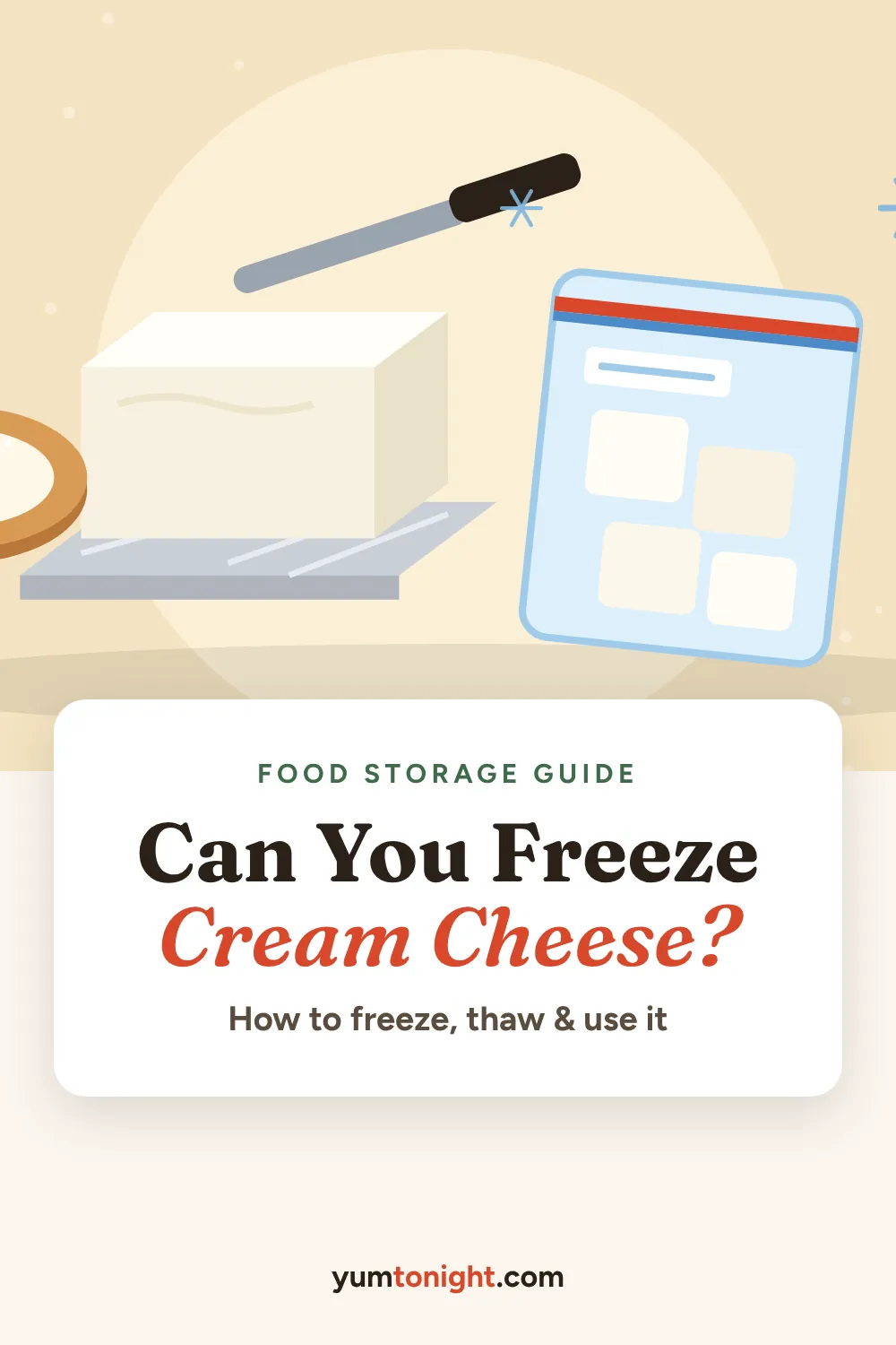 Pinterest pin: Can You Freeze Cream Cheese?